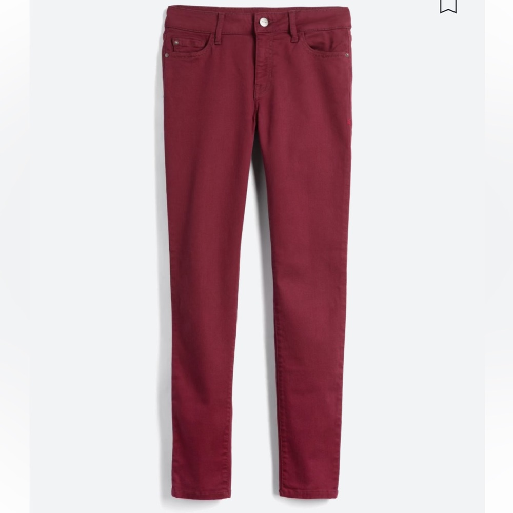 WARP + WEFT- Mattie Skinny Jean. Burgundy. 27x29